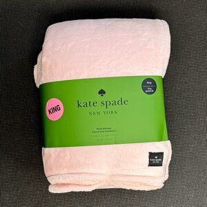 Kate Spade KING Oversized Light Pink Blush Fleece Blanket Throw Baby